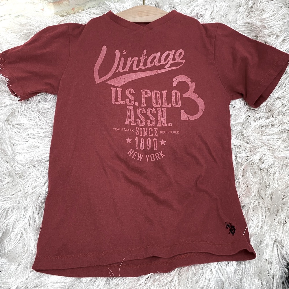 ⬇️ 2 Marked Listings for $25 - U.S. Polo Assn. Boys Casual V-Neck Tee